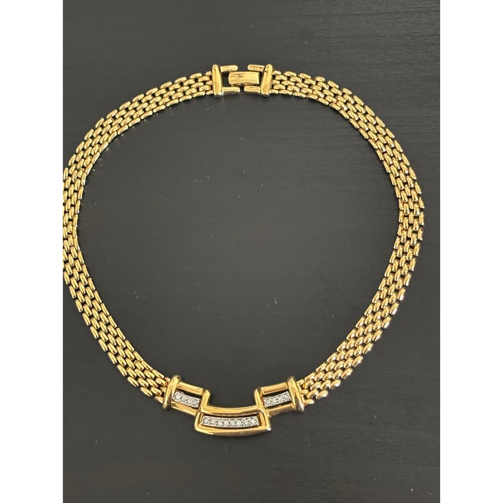 Courreges Necklace Gold Tone vintage Y2K Andrew Courreges Paris